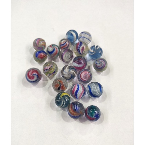 28 - Four solitaire boards with a large number of swirl marbles, 246 marbles in total, to include 16 brow... 