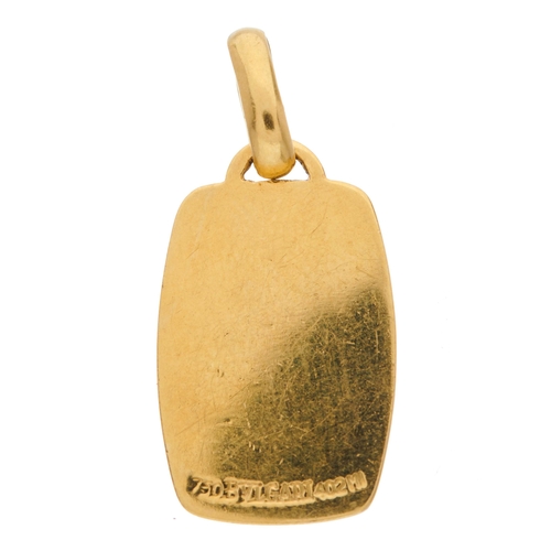 26 - Bulgari, an 18ct gold Sancta Maria pendant, signed Bulgari, serial 402MI, stamped 750, length 2.6cm,... 