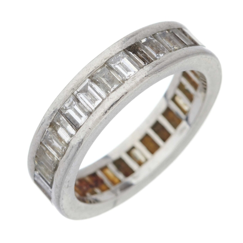 35 - A platinum calibre-cut diamond full eternity ring, estimated total diamond weight 2ct, G-H colour, p... 