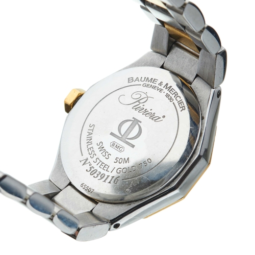 229 - Baume & Mercier, a stainless steel and 18ct gold Riviera bracelet watch, reference 65507, quartz mov... 