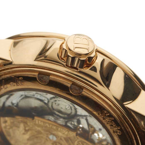 260 - Blancpain, a limited edition 18ct rose gold Villeret Carrousel Volant Une Minute wrist watch, number... 