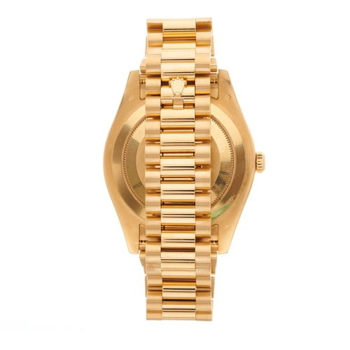 263 - Rolex, an 18ct gold Oyster Perpetual Day-Date II bracelet watch, circa 2013, factory diamond set bez... 