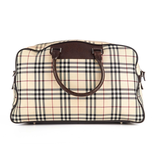 287 - Burberry, a Nova Check holdall luggage bag, designed with the maker's Nova check nylon exterior and ... 