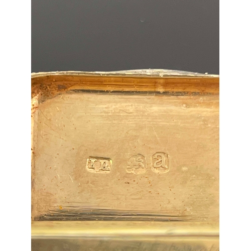 130 - A George III silver vinaigrette, John Reily, London 1816, engine turned cuboid form, feather framed ... 