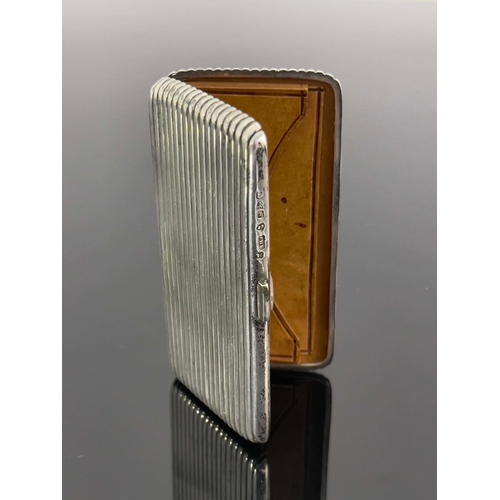 214 - A Victorian silver cased wallet, Barnet Henry Joseph, Chester 1886, rectangular with reeded decorati... 