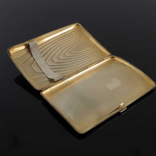 232 - Peter Behrens (attributed), a Jugendstil silver cigarette or cigar case, Martin Mayer, Mainz circa 1... 