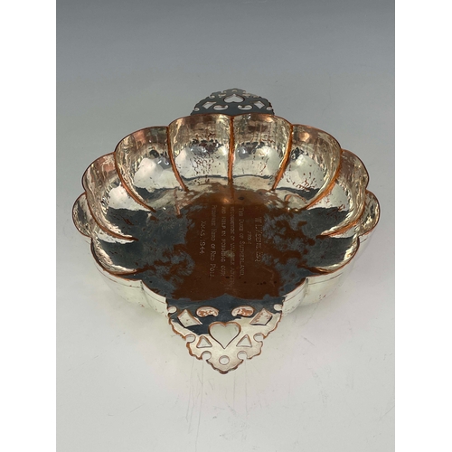 246 - Duchess of Sutherland's Cripples' Guild, an Arts and Crafts twin handled bowl, circa 1920, circular ... 