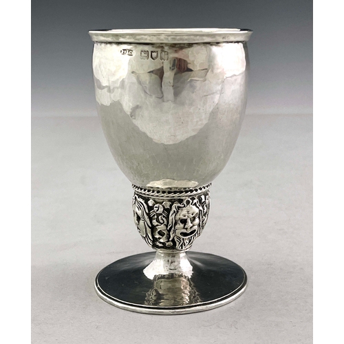 248 - Ramsden & Carr (Omar Ramsden & Alwyn Carr), an Arts and Crafts silver goblet, London 1912, the plani... 