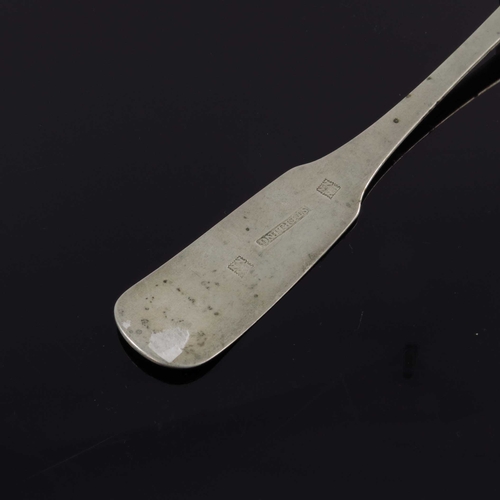 47 - A George III Irish provincial silver tablespoon, John & Nicholas Nicholson, Cork circa 1810, fiddle ... 