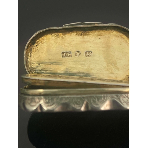 74 - A Victorian silver vinaigrette, James Fenton, Birmingham 1864, engraved with the Scott Monument Edin... 