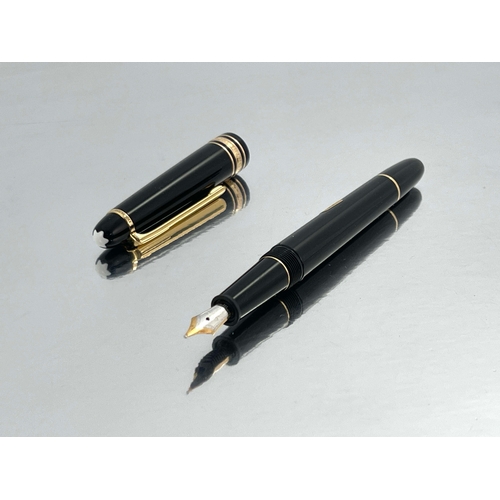 325 - Montblanc, a Meisterstuck Homage a Frederic Chopin fountain pen, gold trim, medium 14 carat gold nib... 