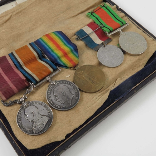 351 - First World War Medal group, awarded to Private W.F. Thompson Northamptonshire Regiment and Labour C... 