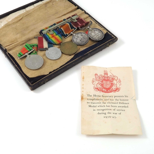 351 - First World War Medal group, awarded to Private W.F. Thompson Northamptonshire Regiment and Labour C... 