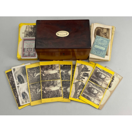 459 - A large collection of assorted 19th Century stereoscopic slides, to briefly include Underwood & Unde... 