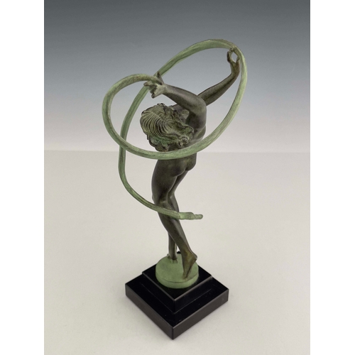 537 - Pierre le Faguays for Le Verrier, Troubillon, an Art Deco patinated art metal figure, circa 1930, mo... 