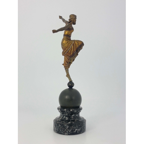 564 - Paul Philippe, Russian Dancer, a Art Deco cold painted bronze figure, circa 1925, modelled standing ... 