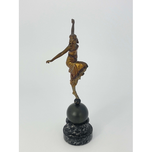 564 - Paul Philippe, Russian Dancer, a Art Deco cold painted bronze figure, circa 1925, modelled standing ... 