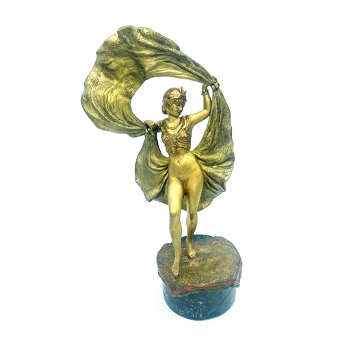 569 - Franz Bergmann, a cold painted and gilt bronze novelty figure, circa 1910, modelled as a dancer, the... 