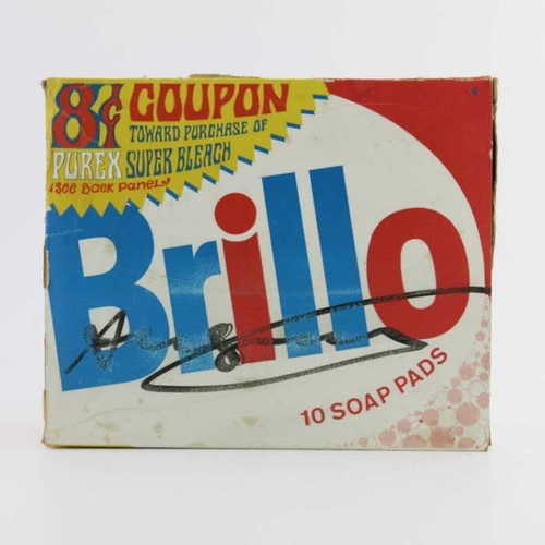 619 - Andy Warhol (American, 1928-1987), Brillo Soap Pads box, multiple, signed in black maker pen, 13.5 b... 