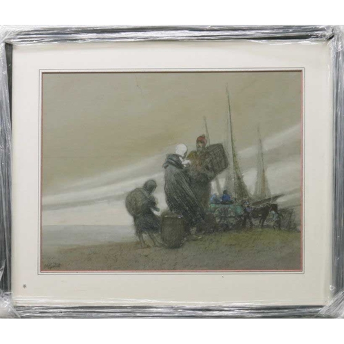 642 - Edgar Woollatt (British, 1871-1931), Early Morning Brittany, signed l.l., titled verso, pastel, 41 b... 