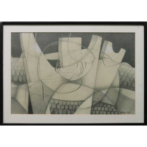 648 - Evelyn Hill (20th Century), untitled, signed l.r.., pencil, 34.5 by 52cm, framed