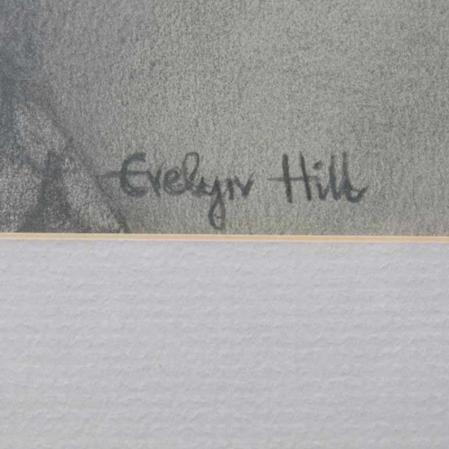 648 - Evelyn Hill (20th Century), untitled, signed l.r.., pencil, 34.5 by 52cm, framed