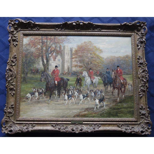 663 - Heywood Hardy (British, 1842-1933), The 1st of November, signed l.r., titled on plaque below, oil on... 