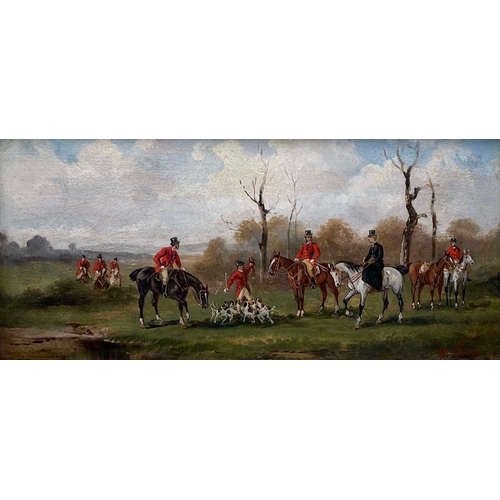 664 - Rudolf Stone (British, 19th Century), The Meet; The Kill, a pair, both signed l.r., oil on panel, 14... 