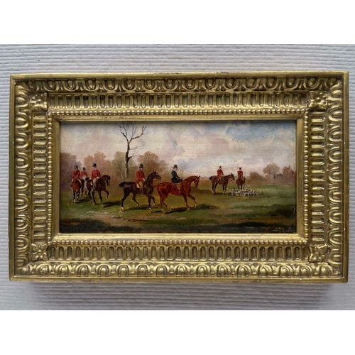 664 - Rudolf Stone (British, 19th Century), The Meet; The Kill, a pair, both signed l.r., oil on panel, 14... 