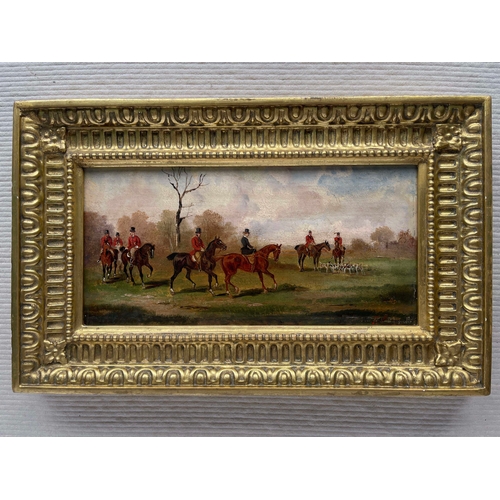 664 - Rudolf Stone (British, 19th Century), The Meet; The Kill, a pair, both signed l.r., oil on panel, 14... 