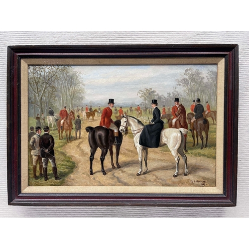 682 - Edward Benjamin Herberte (British, act.1857-1893), The Meet, signed and dated 1889 l.r., oil on canv... 