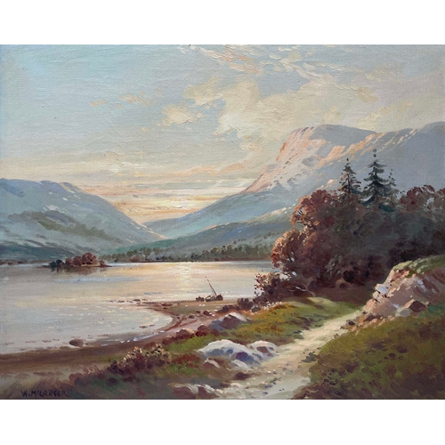 683 - William York McGregor (British, 1855-1923), Loch Kinnaird, signed l.l., titled on label verso, oil o... 