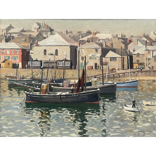 706 - Frank Jameson (British, 1899-1968), The Harbour, St. Ives, signed l.r., titled on label verso, oil o... 