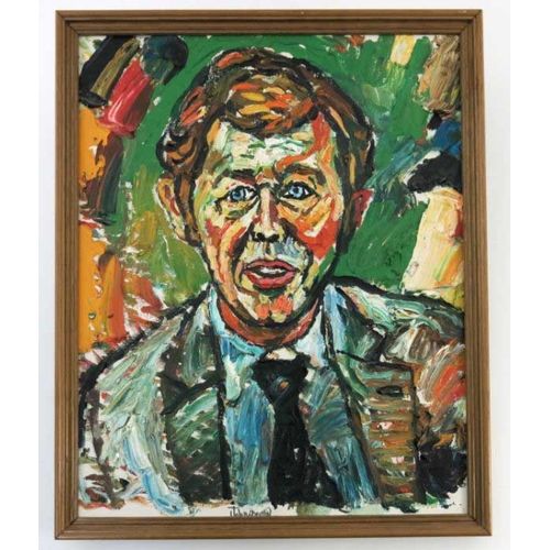 707 - John Randall Bratby R.A. (British, 1928-1992), portrait of Michael Medwin, actor and film producer, ... 