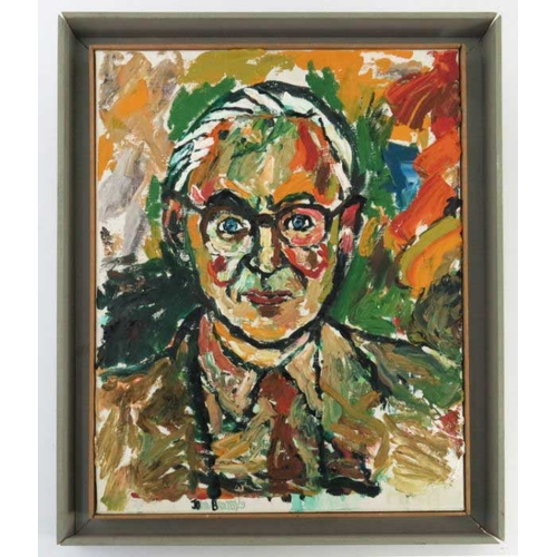 708 - John Randall Bratby R.A. (British, 1928-1992), portrait of Nicholas Parsons, actor and presenter, bu... 