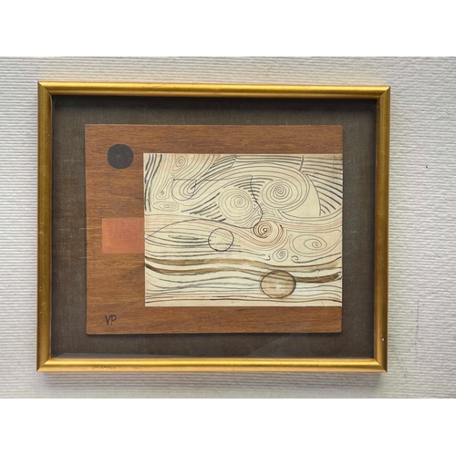 723 - Victor Pasmore (British, 1908-1998), Untitled, signed with initials l.l., mixed media on paper laid ... 