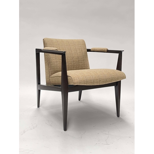 756 - Edward J. Wormley (American, 1907-1995), for Dunbar, a lounge armchair, designed 1950s, mahogany fra... 