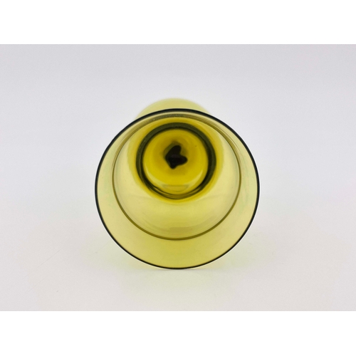 777 - Philip Webb for James Powell and Sons, Whitefriars, an Arts and Crafts green glass wine glass, desig... 