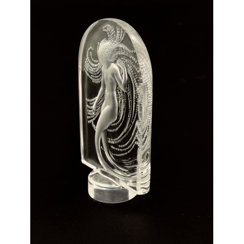 806 - Lalique, a Naiade glass seal, model 221, designed circa 1930, frosted and polished, incised mark Lal... 