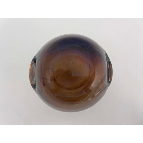 815 - Michael Harris for Mdina, a studio glass Pulled Ear vase, circa 1970s, ovoid shouldered form with op... 