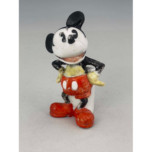 935 - Maw and Co for Walt Disney, a porcelain toothbrush holder, circa 1934, modelled as Mickey Mouse, sta... 