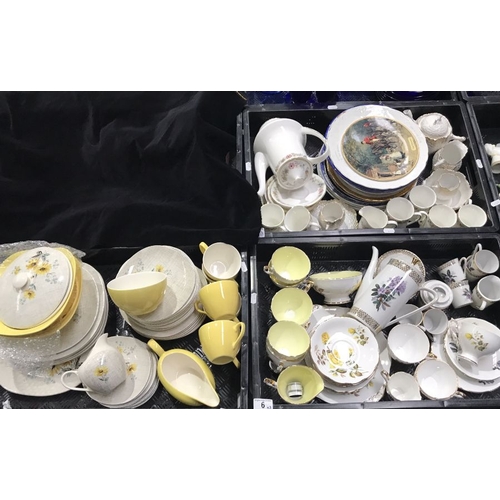 6 - A J&G Meakin part service, including two tureens and covers, sauceboat, six cups and saucers and oth... 