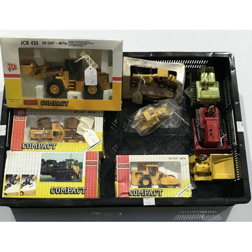 48 - A collection of die-cast and plastic earth moving/construction models, to include four Joal Compact ... 