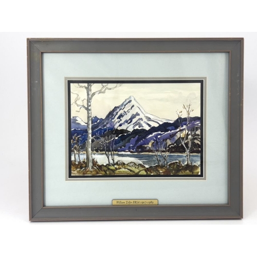 675 - William Telfer F.I.A.L. (Scottish, 1907-1993), Early Spring in Loch Rannock, signed l.c., titled, si... 