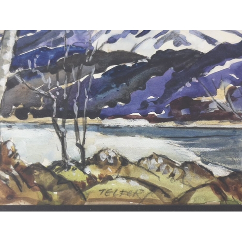 675 - William Telfer F.I.A.L. (Scottish, 1907-1993), Early Spring in Loch Rannock, signed l.c., titled, si... 