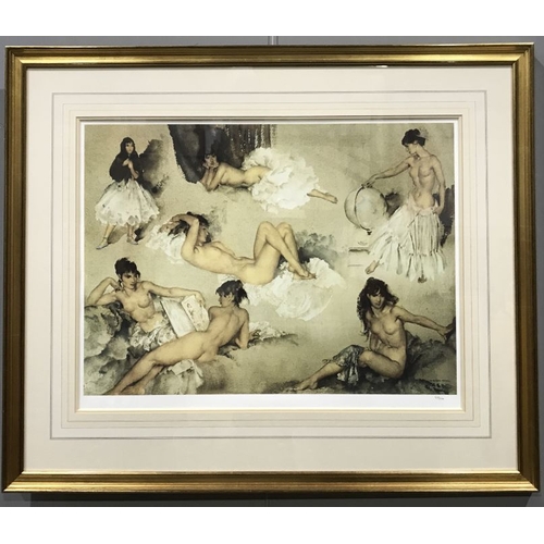 720 - Sir William Russell Flint R.A. (Scottish, 1880-1969), La Belle Poseuse, Nerac and studies of female ... 