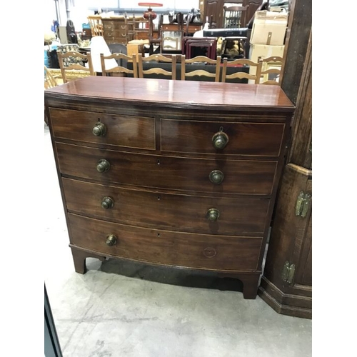 934 - A Victorian mahogany chest of four drawers, 109cm wide