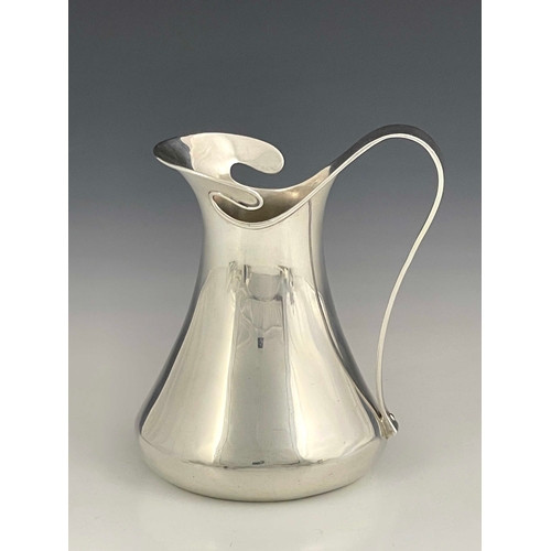 204 - A Jugendstil silver jug, import marks Murrle Bennett and Co., London 1903, splayed baluster form wit... 