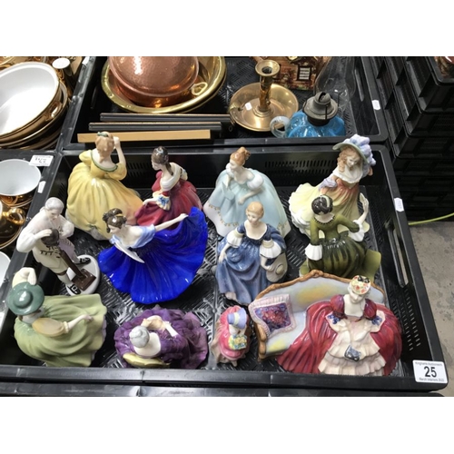 25 - A collection of Royal Doulton ladies, including Belle O'The Ball, Charlotte, Katie, The Woodmaker of... 