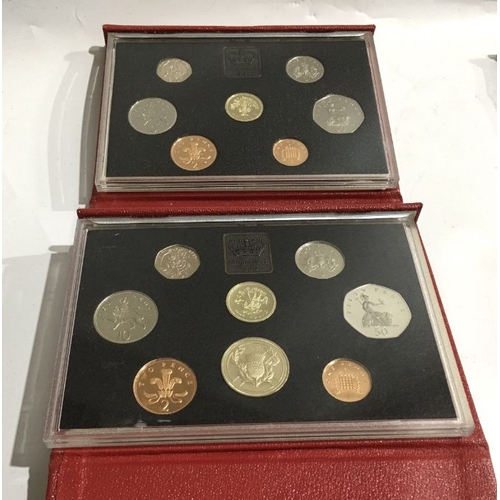 282 - Commemorative sets, including Royal Mint coin sets, 1986, 2 x 1987, 1988, Hong Kong coin collection ... 